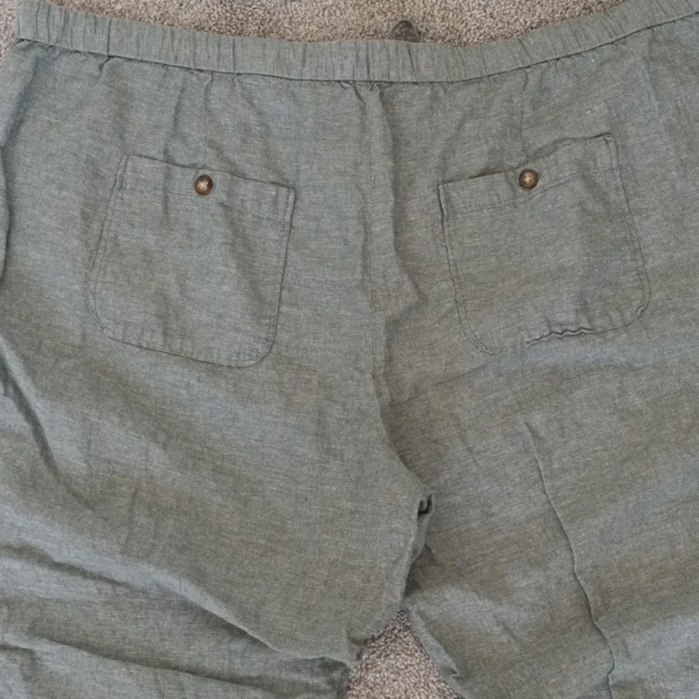 Liz Claiborne Green Linen Blend Pants Size 2X - Picture 3 of 5